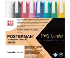 Artequipment ZIG POSTERMAN Medium, Juodas, Mėlyna, Žalias, Light Mėlyna, Rožinė, Raudona, Baltas, Geltona, Odorless, 8 pc(s)