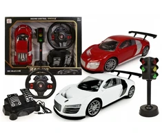 Artyk Automobilis su vairu ir šviesoforais