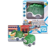 ARTYK MINI AUTKO šiukšliavežis su pavara Dėlionė 20 el TOY 2in1 EDU&amp;FUN automobilis
