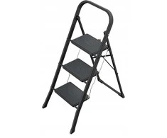 Hailo Folding step bench K44 StandardLine / steel / 3 steps, safety handle / juodas