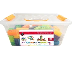 LITTLE GENIUS BLOCKS RINKINYS, KONSTRUKCINĖS PLOKŠTELĖS, 668 ELEMENTAI. ASKATO DOVANA