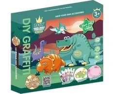 Askato DIY Dinosaurs Creative Kit Keychains Askato