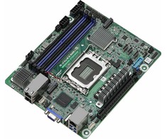 ASRock pagrindinė plokštė W680D4ID-2T/G5/X550 mini-DTX Sockel 1700 DDR5, tik viena