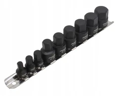 ASTA Rinkinys UDAROWYCH KLUCZY NASADOWYCH HEX CALOWE 1/4" - 3/8"
