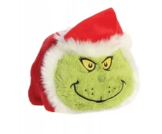 Aster Grinch Grinčas - pliušinis žaislas / pagalvė Grinčas Kalėdų Senelio kostiume 25 cm iš „Spudsters Collection“