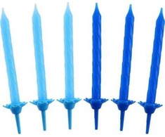 GoDan Aster Birthday Candles 24 vnt vaikams mėlyna uniw
