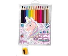 ASTRA art-pap Pieštukų pieštukas Crochet Unicorn 12 Spalvos + Pieštukų drožtuvai