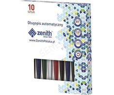 Zenith 60 automatinis rašiklis, 10 vnt. dėžutėje, spalvų miksas