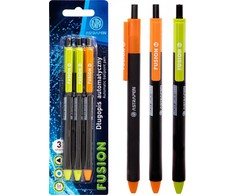 Astrapen Fusion rašiklis, 0,6mm, mėlynas, 3 vnt. pakuotė