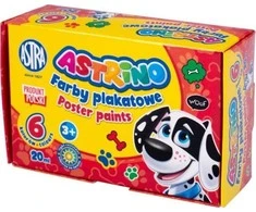 ASTRINO ASTRĄ mokyklinės plakato spalvos 6 spalvų 20 ml
