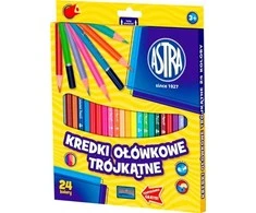 Astra Trikampiai pieštuko taškai 24 spalvų (058093)