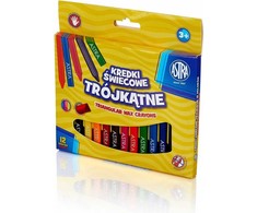 Astra Trikampės vaškinės kreidelės mokyklai 12 vnt.