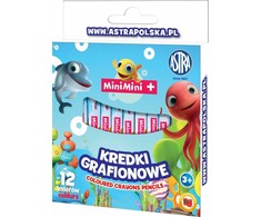 Astra vaško kreidelės 12 spalvų Mini