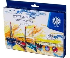 Sausos pastelinės 24 spalvos Prestige dėklas ASTRA 323120002