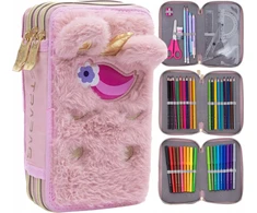 Astra penalas Trivietis pieštukų dėklas su užpildu Fluffy Unicorn ASTRA
