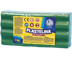 Plastelina Astra 1kg, žalia – mokyklai, darželiams, kūrybai