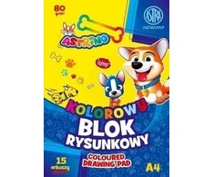 Astra Spalvotas blokas A4 / 15K 80g Astrid (10vnt.)