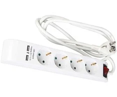 ATR Asus 4 prievadų prailginimo kabelis 1,4 m a/su/s/USB 2.1A 3x1,5 mm KF-GSB-04KU3x1,5/1,4M