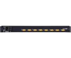 Aten CL1308N DE KVM komutatorius 8 prievadų, 19 colių LCD konsolė (PS/2-USB, VGA) DE išdėstymas