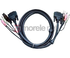 Aten Kable KVM, 3m, juodas (2L7D03UD)