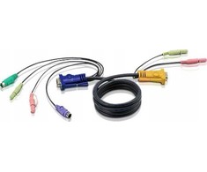 ATEN KVM kabelis, PS/2, VGA, 5 m, 2L-5305P, juodas