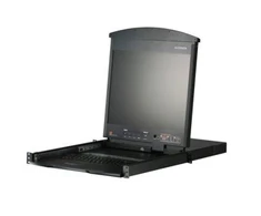 Aten Perjungiklis KVM Over IP ATEN KL1508AiM, 8 prievadų, LCD 43 cm, VGA, PS/2-USB, FR-Layout