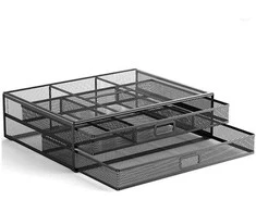 ATL Metalinis stovas monitoriams su dviem stalčiais, 40x29,5x11,5 cm