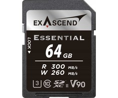 Atminties kortelė Karta ExAscend Essential SDXC 64 GB 10 klasė UHS-II/U3 V90 (EX64GSDU2-S)