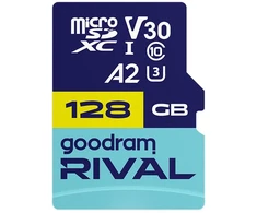 GOODRAM RIVAL M2AA 128 GB Micro SDXC V30 A2 UHS-I U3 + adapteris (GGSM2AA-1280R12)