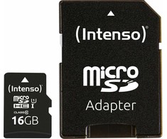 Atminties kortelė „Intenso Micro SDHC“ 16 GB 10 klasės UHS-I U1 našumas