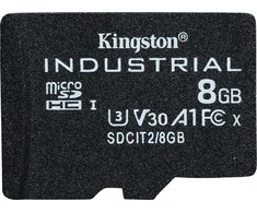 Atminties kortelė Kingston | UHS-I | 8 GB | Micro SDHC/SDXC Industrial Card | Flash atminties klasė Class 10, UHS-I, U3, V30, A1 | SD Adapteris