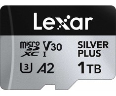 Atminties kortelė „Lexar Professional Sidabrinis Plus“ „Micro SDXC“ 1 TB, 10 klasės, UHS-I/U3 A2 V30 (LMSSIPL001T-BNANG) kortelė