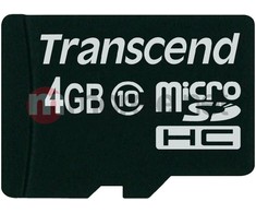 Atminties kortelė TRANSCEND Premium 4GB Micro SDHC UHS-I Class10 20MB/s MLC