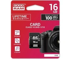 Atminties kortelė GOODRAM SDHC 16GB 10 klasės UHS