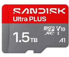 Atminties kortelė Karta PNY Sandisk Ultra PLUS micro SDXC karta 1,5TB UHS-I, V10, U1, C10, (200MB/s) (SDSQUBQ-1T50-GN6MA)