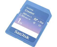 „SanDisk Creator SDXC 1 TB“ 10 klasės UHS-II/U3 V60 atminties kortelė (SDSDXEP-1T00-GNCIS)