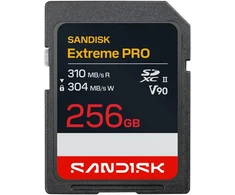 Atminties kortelė Karta SanDisk Extreme PRO - Karta pamięci flash - 256 GB - Video Class V90 / UHS-II - SDXC UHS-II (SDSDXDE-256G-GN4IN)