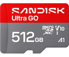 Atminties kortelė Karta SanDisk Ultra GO Micro SDXC 512 GB Class 10 UHS-I/U1 A1 V10 (SDSQUGN-512G-GN6MN)