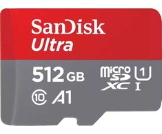Atminties kortelė Tab SanDisk Ultra MikroSDXC 512 GB klasė 10 UHL- / U1 A1 (SDSQUAC- 512G- GN6FA)