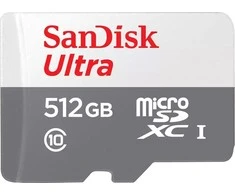 Atminties kortelė SanDisk Ultra Micro SDXC UHS-I Class 10, 512 GB, be adapterio