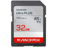 Atminties kortelė Karta SanDisk Ultra Plus SDHC karta 32GB UHS-I,V10, U1, C10, (130MB/s) (SDSDUB3-032G-GN6IN)