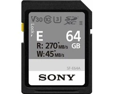 Sony | UHS-II atminties kortelė | SF-E SDXC Class10 | 64 GB | SDXC atminties kortelė | „Flash“ atminties klasė U3, V30