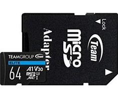 Team Group TEAMGROUP Atminties kortelė Micro SDXC 64GB Elite A1 V30 + Adapteriai