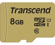 Atminties kortelė TRANSCEND 8GB UHS-I U1 Micro SD su adapteriu SD