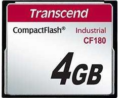 Atminties kortelė TRANSCEND CompactFlash kortelė CF180I, 4GB, SLC režimas WD-15, Wide Temp.