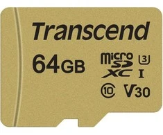 Atminties kortelė TRANSCEND 64GB UHS-I U1 Micro SD su adapteriu SD