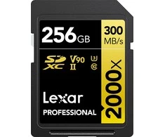Atminties kortelė LEXAR PRO 2000X SDHC / SDXC UHS-II U3(V90) R300 / W260 (be kortelių skaitytuvo) 256 GB