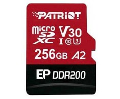 Atminties kortelė Karta Patriot EP Series Micro SDXC 256 GB Class 10 UHS-I/U3 A2 V30 (PEF256GEP33MCX)