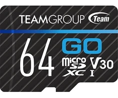 Atminties kortelė Team Group Karta TeamGroup Go Micro SDXC 64 GB 10 klasės UHS-I/U3 V30 (TGUSDX64GU303)