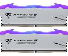 Patriot Viper Gaming RGB XTREME 5 DDR5-6400 RAM, CL 32, Intel XMP 3.0 – 48GB Dual Kit, sidabrinis
